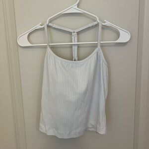 CALIA ribbed cropped tank top, Size Medium, White